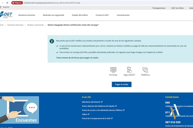Estafa informatica PLATAFORMA DE LA DGT. En 2024 han aumentado las estafas informaticas el delito de estafas informaticas es muy peligroso para la sociedad