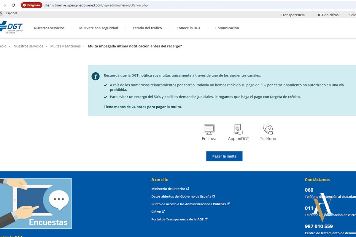 Estafa informatica PLATAFORMA DE LA DGT. En 2024 han aumentado las estafas informaticas el delito de estafas informaticas es muy peligroso para la sociedad