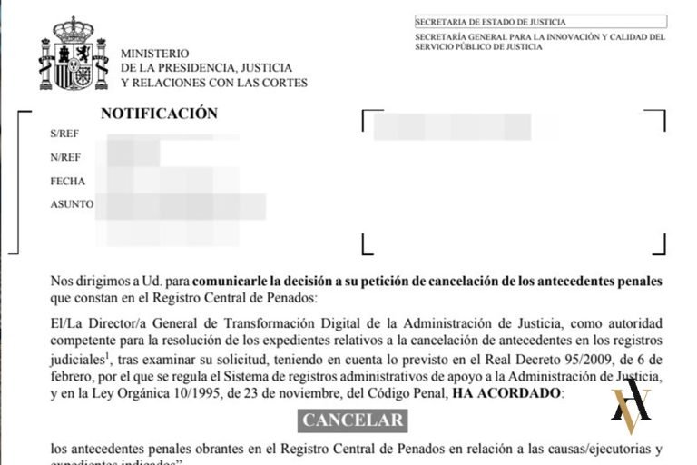 Resolución acuerda como cancelar antecedentes penales del Registro Central de Penados