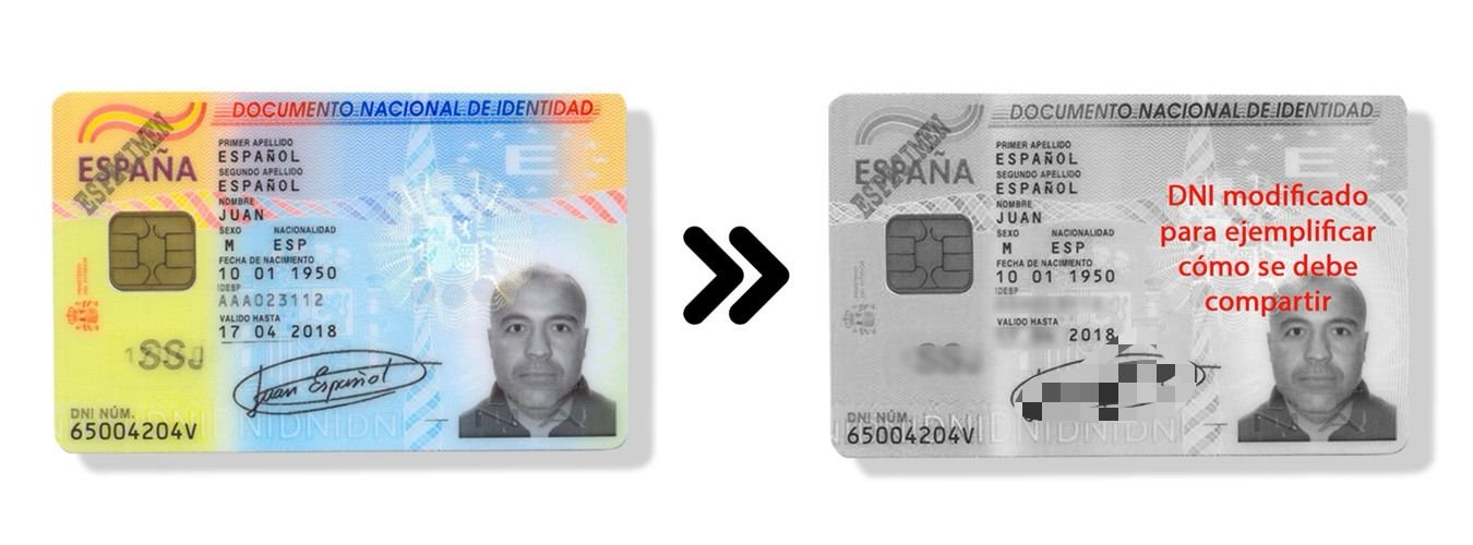 Como compartir DNI para evitar ser suplantado