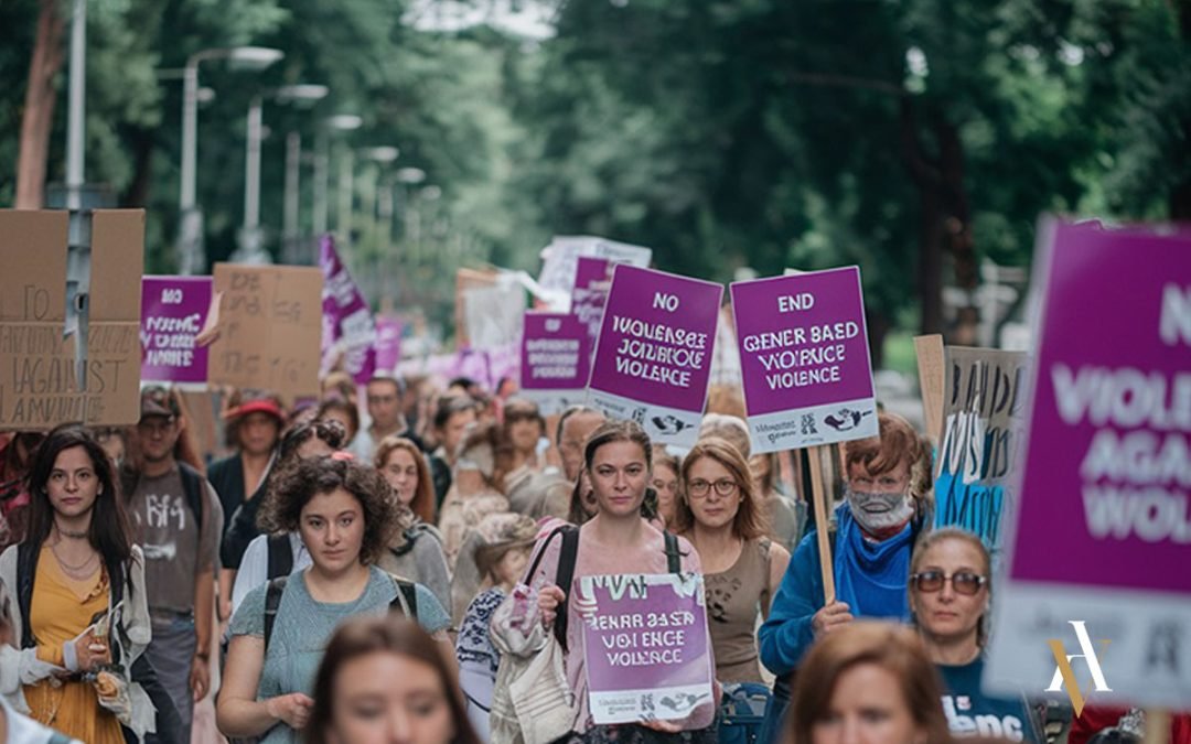 Manifiestación por las denuncias por violencia de género