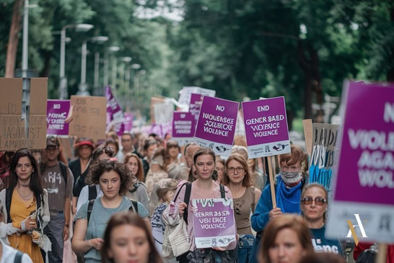 Manifiestación por las denuncias por violencia de género