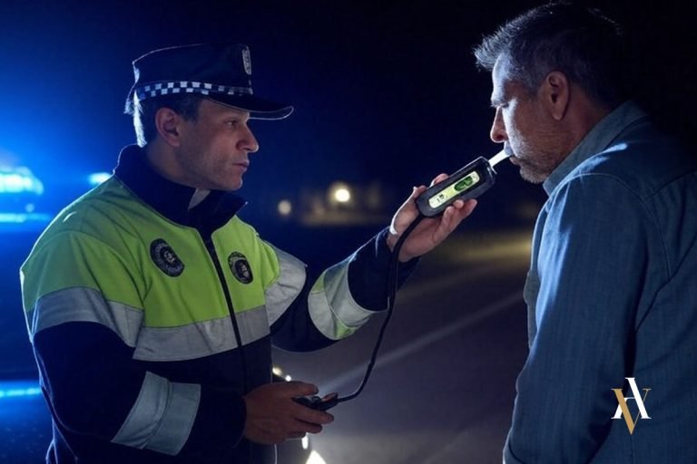 Se acercan las comidas de navidad y aumentan los juicios por alcoholemia. Para ganar un juicio por alcoholemia necesitas un buen abogado. Persona sometiendose a un control de alcoholemia