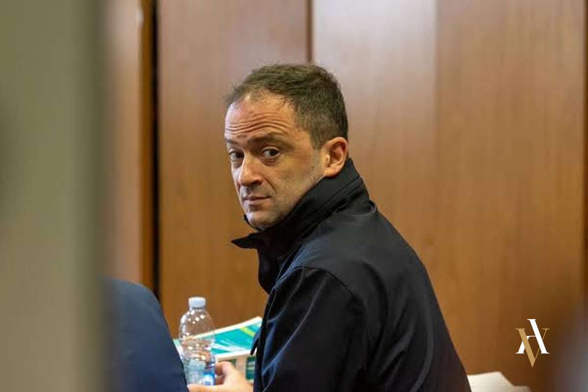 Alberto Genovese durante un juicio por agresión sexual con sumisión química relacionado con las fiestas de Terrazza Sentimento