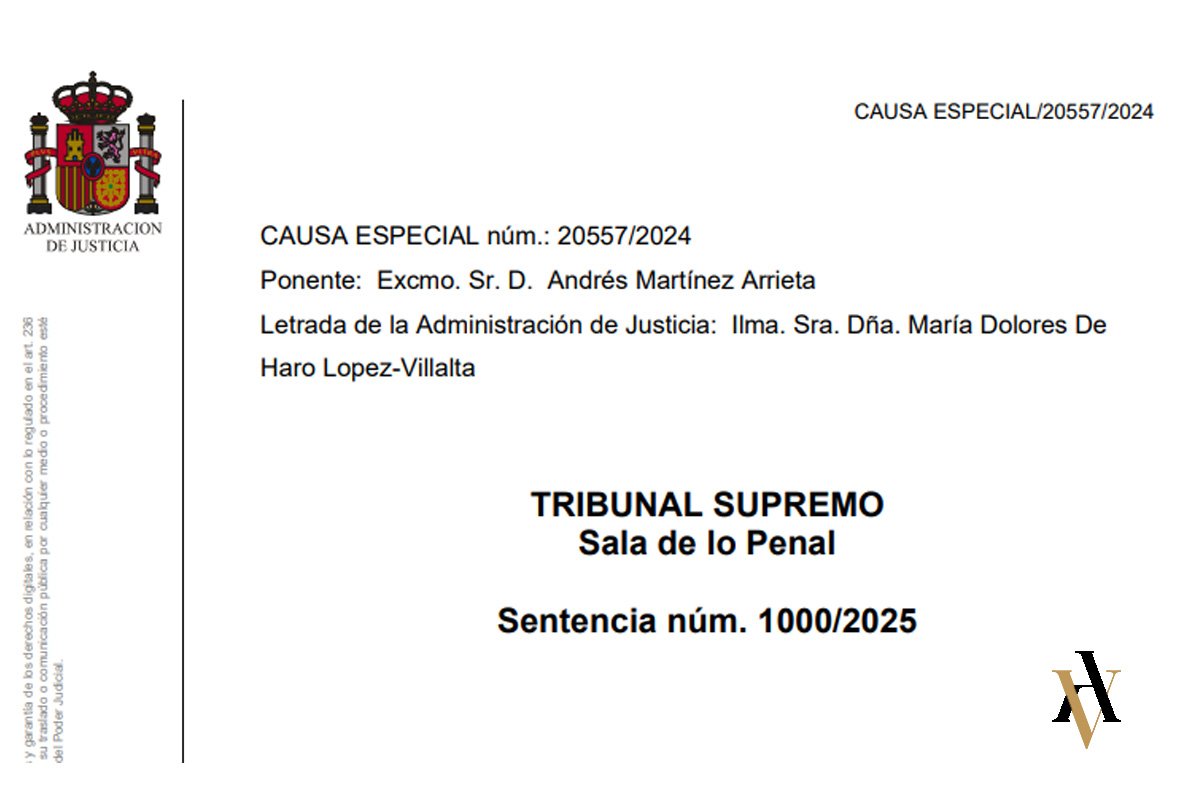 Cabecera de la Sentencia 1000/2025 del Tribunal Supremo, correspondiente al procedimiento seguido contra el Fiscal General del Estado.”