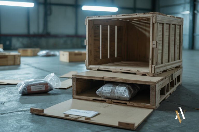 Paquetes de droga ocultos en un compartimento secreto dentro de una caja, ejemplo de tráfico de drogas en grado de tentativa