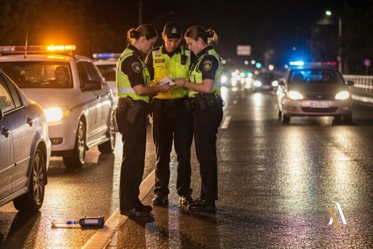 Control de alcoholemia nocturno — Guardia Civil