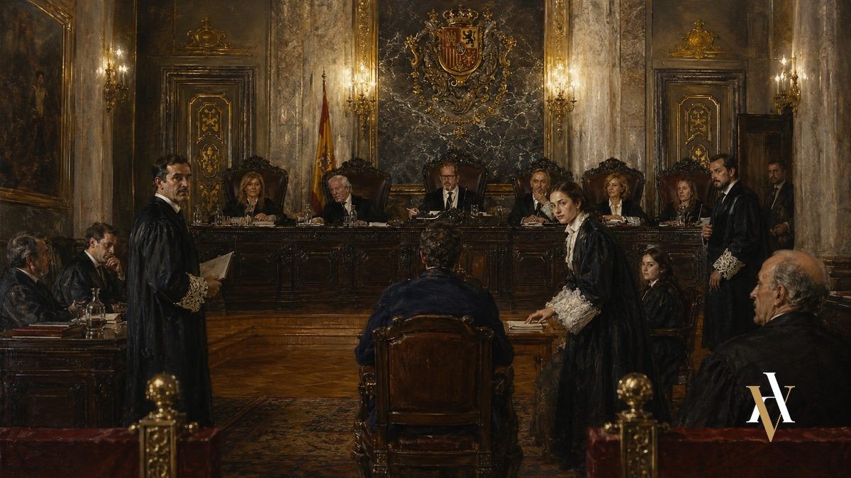 Sala del Tribunal Supremo durante un juicio por falsificación de obras de arte Sala del Tribunal Supremo durante un juicio por falsificación de obras de arte