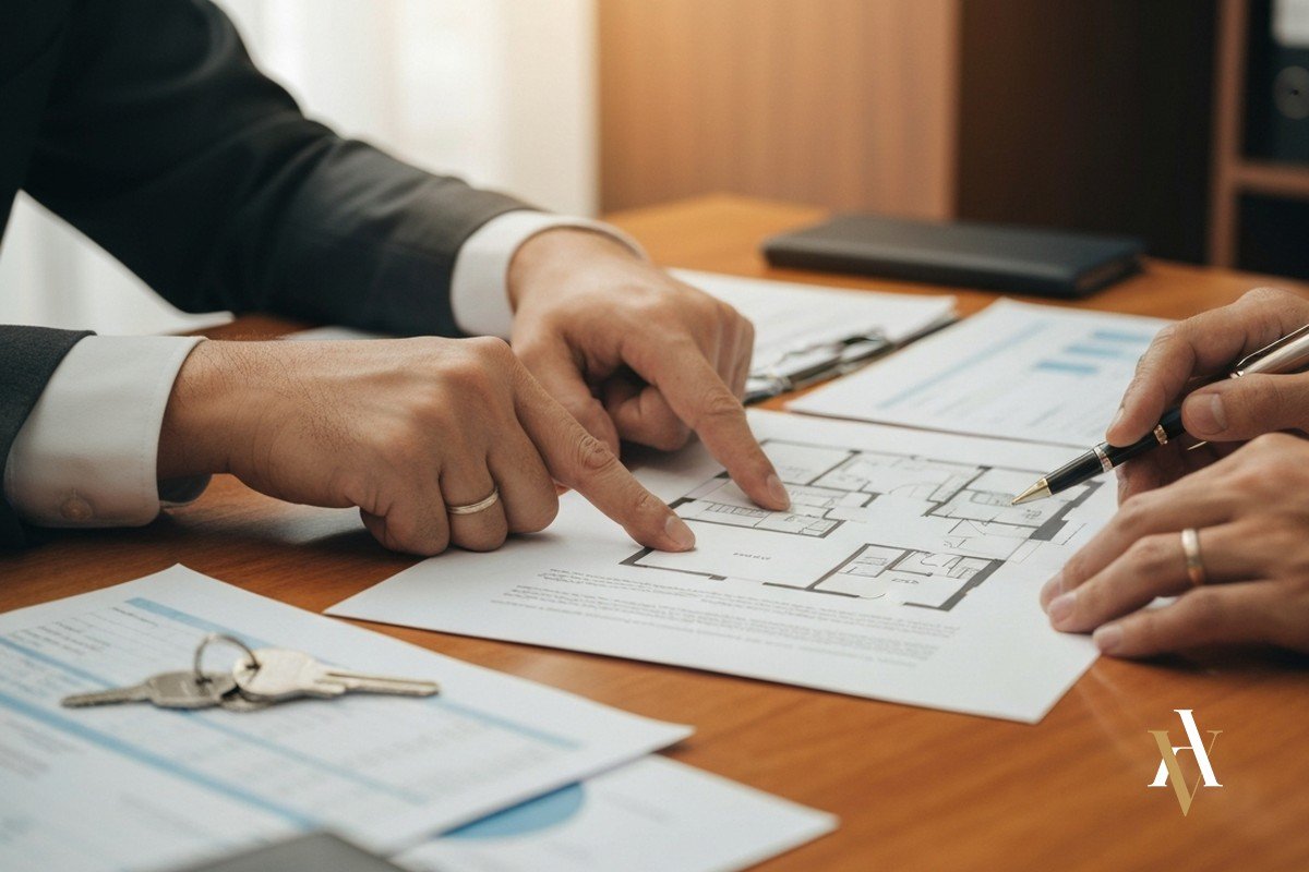 Revisión de documentos inmobiliarios con un abogado
