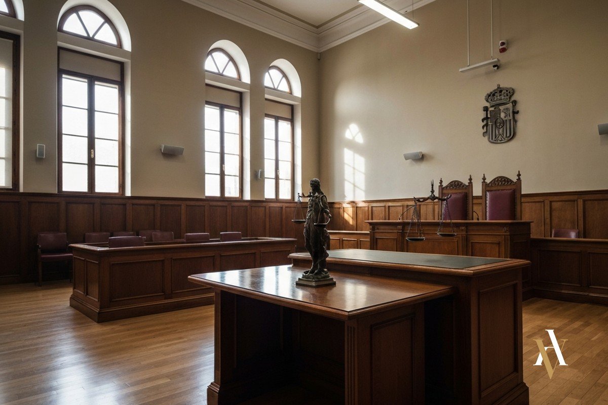 Sala de un tribunal penal en España