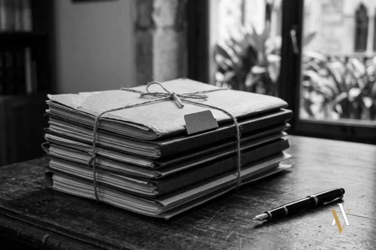 Expediente penitenciario confidencial sobre una mesa de despacho